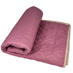 Акція на Покрывало двустороннее Soft Dream SoundSleep розово-ванильное 220х240 см від Podushka