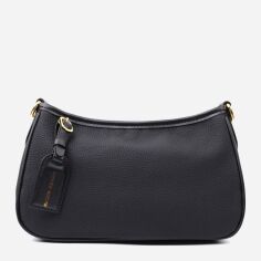 Акція на Сумка багет жіноча з натуральної шкіри середня Vintage leather-22631 Чорна від Rozetka