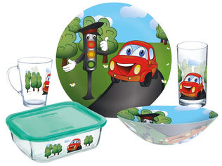Акция на Детский набор столовой посуды Luminarc Vroom из 5 предметов (P7868) от Rozetka UA