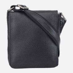 Акція на Сумка планшет через плече чоловіча з натуральної шкіри InBag m01389 Чорна від Rozetka