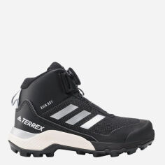 Акція на Дитячі зимові черевики для хлопчика adidas Terrex Winter Mid Boa Rain.Rdy Hiking IF7493 34 Чорні від Rozetka