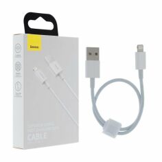 Акція на Baseus Usb Cable to Lightning Superior Series 2.4A 25cm White (CALYS-02) від Y.UA