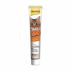 Акція на Паста для кішок з чутливим травленням GimCat Duo Paste Anti-Hairball Солод та сир, 50 г від Eva