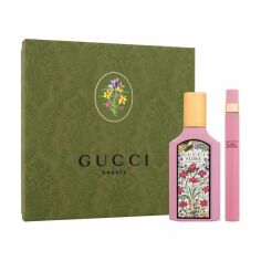 Акція на Парфумований набір жіночий Gucci Flora Gorgeous Gardenia Coffret (парфумована вода, 50 мл + парфумована вода, 10 мл) від Eva