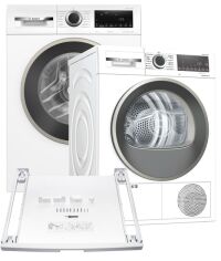 Акція на Пральна машина Bosch Серія 4 WGA14400UA + Сушильний автомат BOSCH WQG14200UA + Сполучна планка BOSCH WTZ11400 (комплект) від Rozetka
