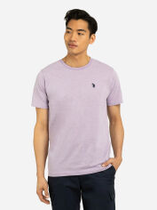 Акція на Футболка бавовняна довга чоловіча U.S.Polo Assn 113904-0400A(LILAC HEATHER) L Лілова від Rozetka