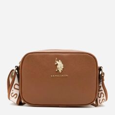 Акція на Сумка крос-боді через плече жіноча маленька U.S. Polo Assn 27256658-AA00A Коричнева від Rozetka