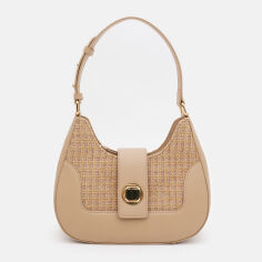 Акція на Сумка багет сідло жіноча середня Cerruti 1881 CEBA06004P Beige від Rozetka