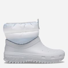 Акція на Жіночі чоботи Crocs Classic Neo Puff Shorty Boot 207311-00J 38-39 (W8) 24 см Light Grey / White від Rozetka