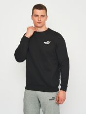 Акція на Світшот на флісі чоловічий Puma Ess Small Logo Crew Fl 58668201 XL Чорний від Rozetka