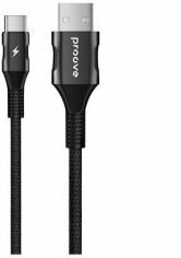 Акція на Proove Usb Cable to USB-C Braided Scout 2.4A 1m Black від Y.UA