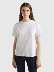 Акція на Футболка бавовняна жіноча United Colors of Benetton 3096D102O-101 XS Біла від Rozetka