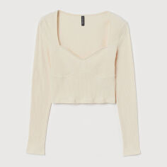 Акція на Топ жіночий H&M 0950722_бежевий S Бежевий від Rozetka