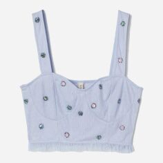 Акція на Топ жіночий H&M XAZ404705YRCS 38 Блакитний від Rozetka