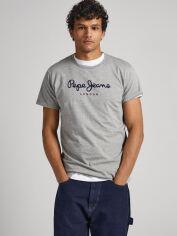 Акція на Футболка бавовняна чоловіча Pepe Jeans 443023715 XL Сіра від Rozetka