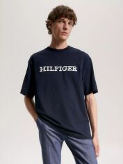 Акція на Футболка бавовняна довга чоловіча Tommy Hilfiger 412780636 M Синя від Rozetka