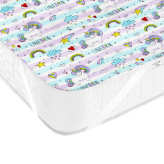 Акція на Наматрасник детский непромокаемый Unicorn &amp; Rainbow Cosas 70х120 см від Podushka