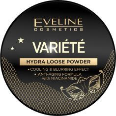 Акція на Розсипчаста пудра з охолоджуючим ефектом Eveline Variete Hydra Loose Powder з ніацинамідом 5 г від Rozetka