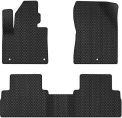 Акція на EVA килимки EVAtech в салон авто для Hyundai Santa FE (TM) 5 seats 2018-2020 4 покоління SUV USA 3 шт Black від Rozetka