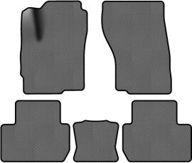 Акція на EVA килимки EVAtech в салон авто для Mitsubishi Outlander 7 seats 2013+ 3 покоління SUV EU 5 шт Grey/Black від Rozetka