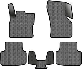 Акція на EVA килимки EVAtech в салон авто для Skoda Octavia A7 MT 2013-2020 3 покоління Combi EU 5 шт Grey/Black від Rozetka