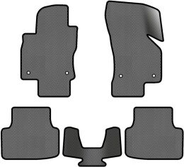 Акція на EVA килимки EVAtech в салон авто для Skoda Octavia A7 AT 2013-2020 3 покоління Liftback EU 5 шт Grey/Black від Rozetka