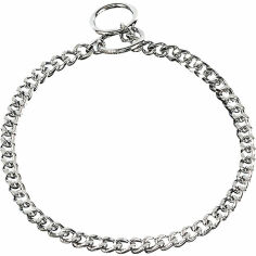 Акція на Ошейник для собак Sprenger Collar Flat Narrow Link короткое звено 3 мм с огранкой хромированная сталь 55 см (39741) від Stylus