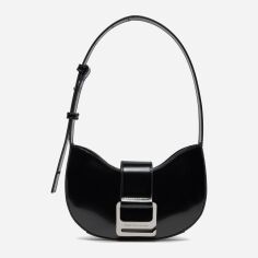 Акція на Сумка багет сідло жіноча Calvin Klein K60K611474-BEH Чорна від Rozetka
