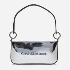 Акція на Сумка багет сідло жіноча Calvin Klein K60K611857-0IM Срібна від Rozetka