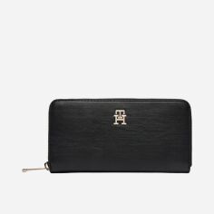 Акція на Гаманець жіночий зі штучної шкіри Tommy Hilfiger AW0AW16326-BDS Чорний від Rozetka