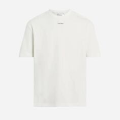 Акція на Футболка бавовняна чоловіча Calvin Klein K10K112487-YAT S Біла від Rozetka