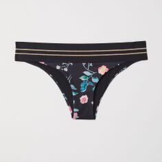 Акція на Нижня частина купальника жіноча H&M XAZ128399ZUKB 38 Чорна у візерунках від Rozetka