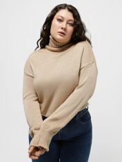 Акція на Светр в'язаний жіночий Jhiva 30047009 5XL/6XL Бежевий від Rozetka
