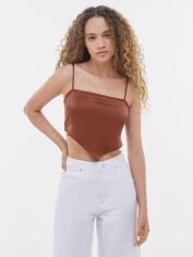 Акція на Топ жіночий Bershka XAZ355849IZVE XS Коричневий від Rozetka