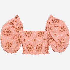 Акція на Топ жіночий Zara XAZ265218GUMS L Блідо-рожевий з різнокольоровим від Rozetka