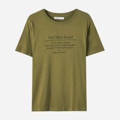 Акція на Футболка Pull & Bear XAZ373664XDCT XS Хакі від Rozetka