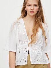 Акція на Блузка жіноча Pull & Bear XAZ278568ESXP L Біла від Rozetka