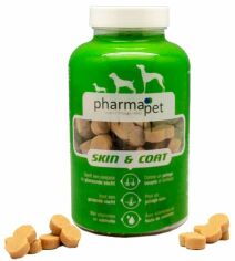 Акція на Пищевая добавка Pharma Pet Skin and Coat для собак для поддержания здоровья шерсти и кожи 235 г (011214) від Stylus