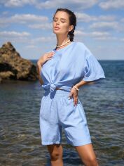 Акція на Костюм жіночий ISSA PLUS 13437A XXL Блакитний від Rozetka