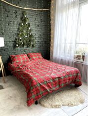 Акція на Комплект постільної білизни Drimota двоспальний 180x220 см Шотландська клітинка Ranforse від Rozetka