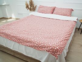Акція на Комплект постільної білизни Drimota полуторний 145x215 см Premium Pink stars бавовна від Rozetka
