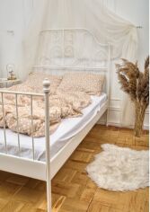 Акція на Комплект постільної білизни Drimota двоспальний 180x220 см Premium Beige stars бавовна від Rozetka