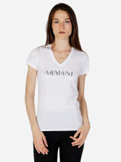 Акція на Футболка бавовняна жіноча Armani Exchange 485786150 XXL Біла від Rozetka