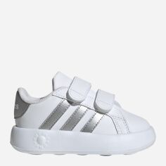 Акція на Дитячі кеди для дівчинки adidas Grand Court 2.0 Cf ID5274 23 Білі зі сріблястим від Rozetka