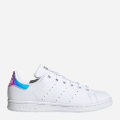 Акція на Підліткові кеди для дівчинки adidas Originals Stan Smith J FX7521 36.5 (4UK) Білі з синім хамелеоном від Rozetka