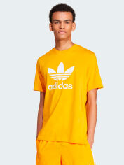 Акція на Футболка бавовняна чоловіча Adidas Originals Trefoil T-Shirt IZ2352 S Помаранчева від Rozetka