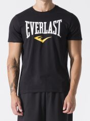 Акція на Футболка бавовняна довга чоловіча Everlast 37M290J86-2000 XL Чорна з принтом від Rozetka