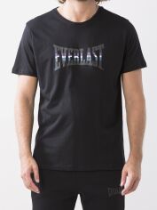 Акція на Футболка бавовняна довга чоловіча Everlast 35M250G92-2000 XL Чорна з принтом від Rozetka