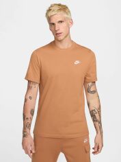 Акція на Футболка бавовняна чоловіча Nike M Nsw Club Tee AR4997-224 S Коричнева від Rozetka