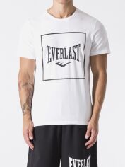 Акція на Футболка бавовняна довга чоловіча Everlast 37M291J86-1100 S Біла з принтом від Rozetka